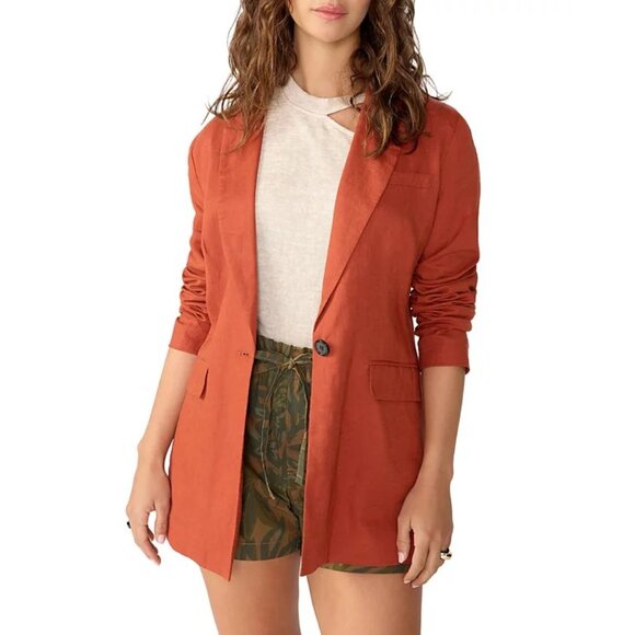 NWT Sanctuary Womens Size Small Kora Longline Linen Blend Blazer Jacket NEW - Picture 2 of 9